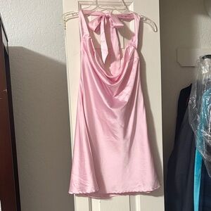 Ellie Baby Pink Strapless Mini Dress
